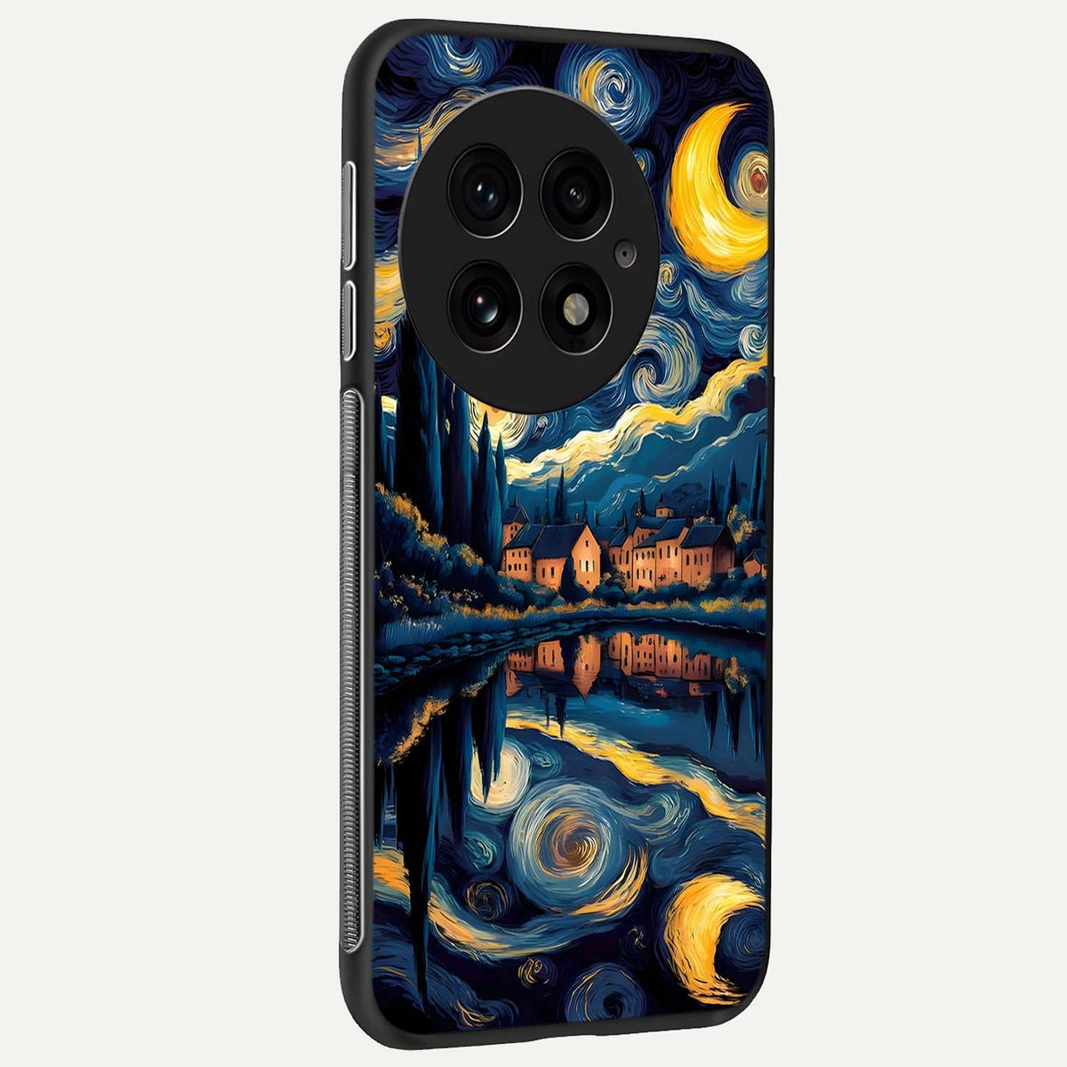 Starry Sky Serenity back cover For OnePlus 13 slim fit glass case with vibrant aesthetic design