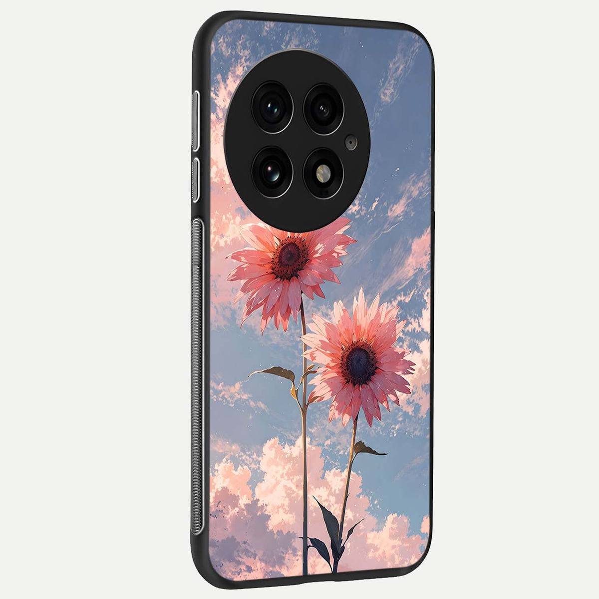 Sun Moon Balance back cover For OnePlus 13 slim fit glass case with vibrant aesthetic design