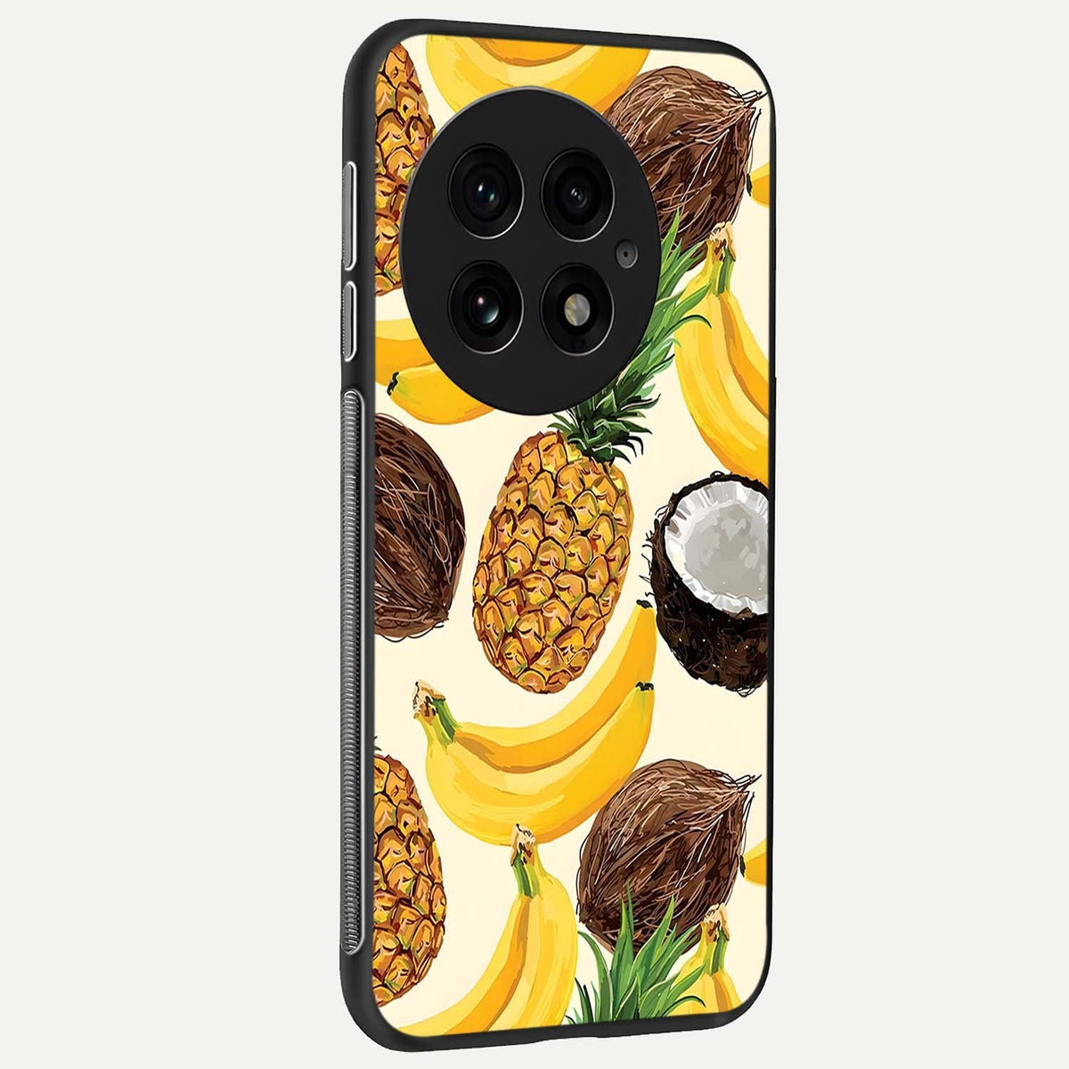 Tropical Fruit Mood back cover For OnePlus 13 slim fit glass case with vibrant aesthetic design