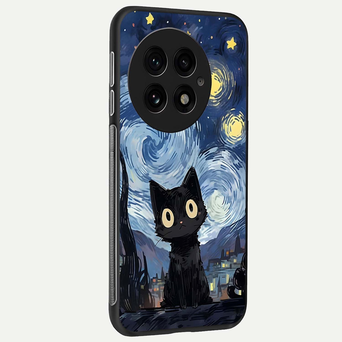 Van Gogh Cat back cover For OnePlus 13 slim fit glass case with vibrant aesthetic design