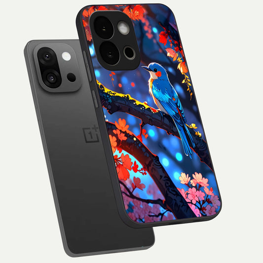 Blooming Water Drift phone case For OnePlus 13S showing premium glass back cover with detailed artwork