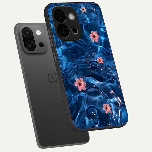 Bloom Thread Art phone case For OnePlus 13S showing premium glass back cover with detailed artwork