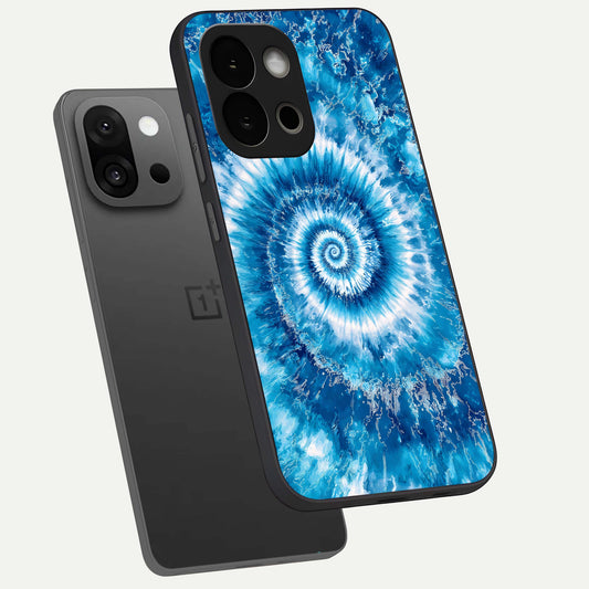 Blue Galaxy Wave phone case For OnePlus 13S showing premium glass back cover with detailed artwork
