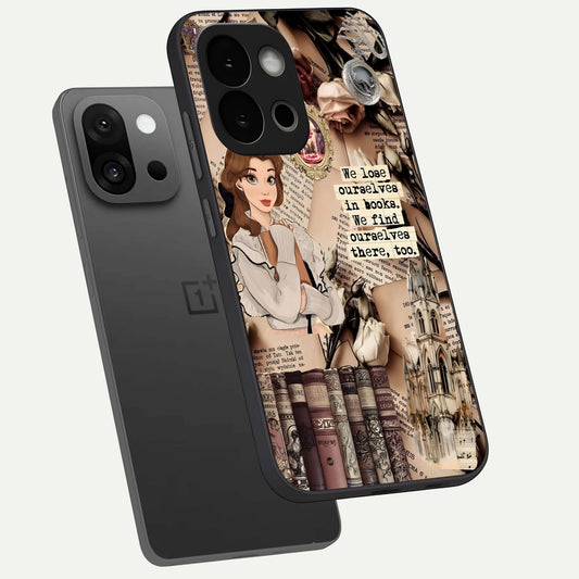 Bookish Dream World phone case For OnePlus 13S showing premium glass back cover with detailed artwork