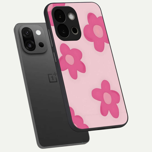 Candy Bloom Dreams phone case For OnePlus 13S showing premium glass back cover with detailed artwork