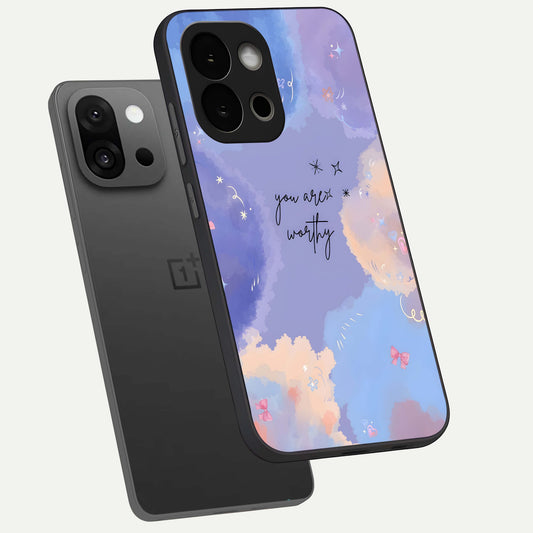 Celestial Cloud Magic phone case For OnePlus 13S showing premium glass back cover with detailed artwork