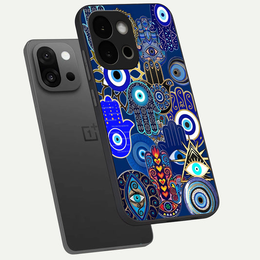 Mystic Palm Guard phone case For OnePlus 13S showing premium glass back cover with detailed artwork