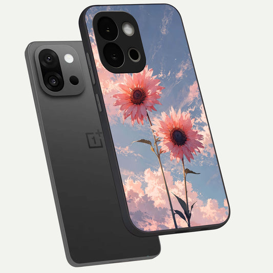 Sun Moon Balance phone case For OnePlus 13S showing premium glass back cover with detailed artwork