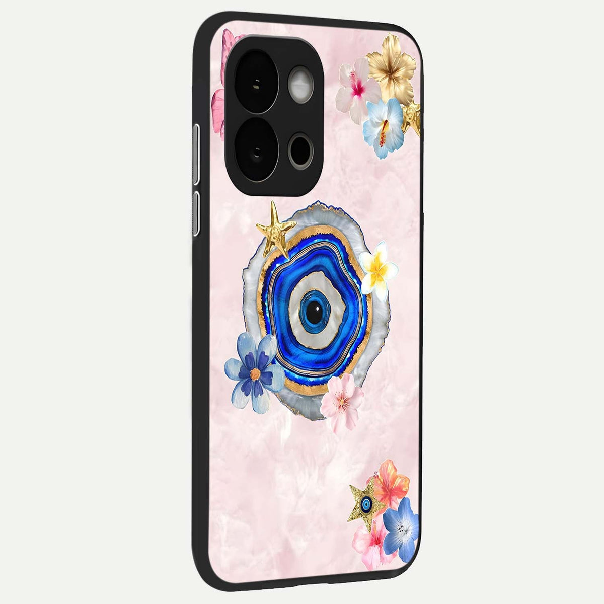 Divine Aura Bloom back cover For OnePlus 13S slim fit glass case with vibrant aesthetic design
