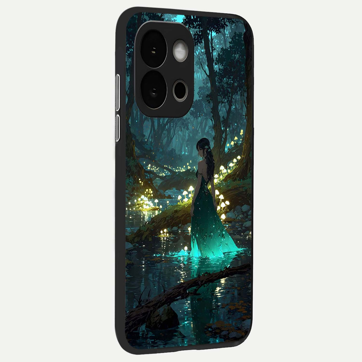 Enchanted Forest Glow back cover For OnePlus 13S slim fit glass case with vibrant aesthetic design