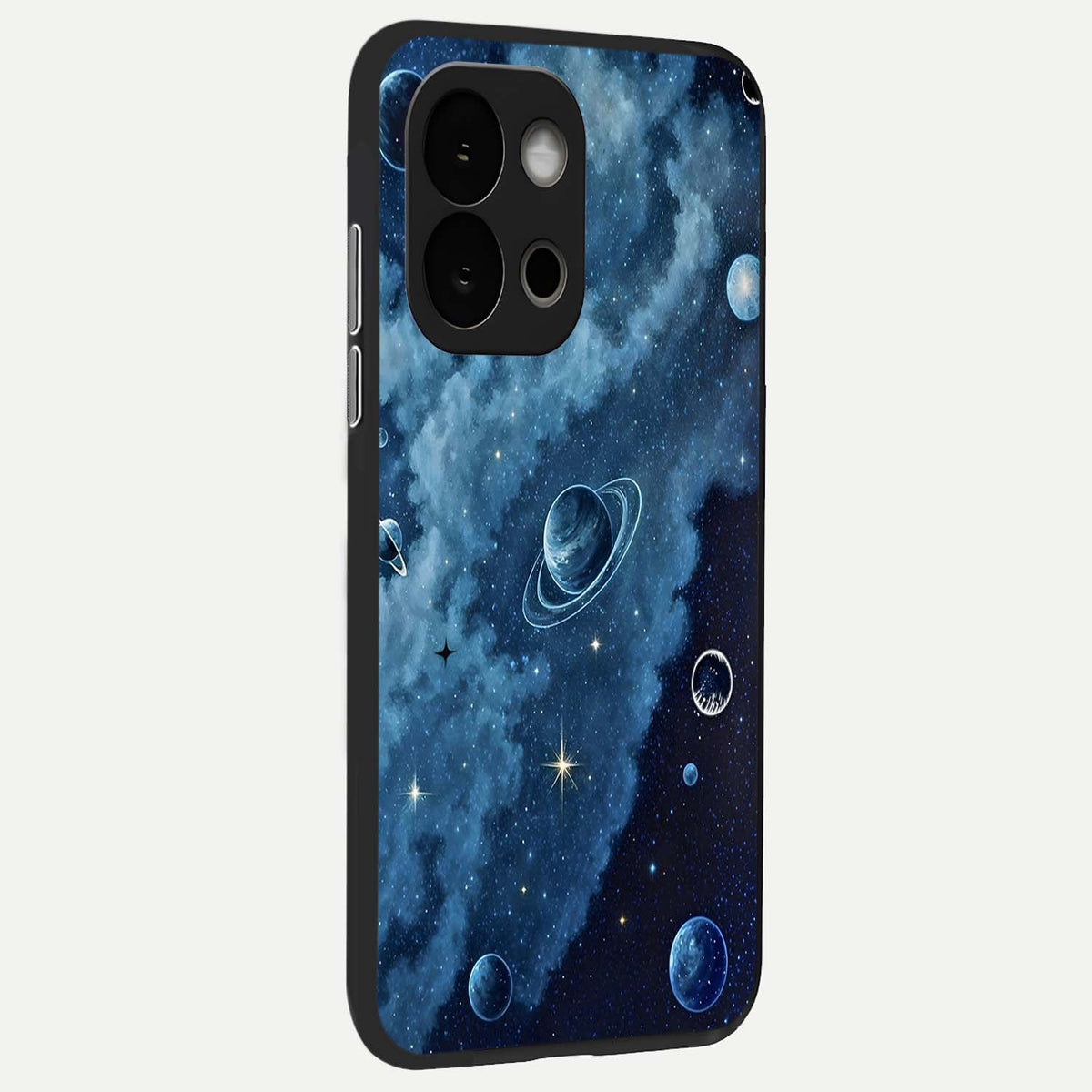 Galaxy Dream Space back cover For OnePlus 13S slim fit glass case with vibrant aesthetic design