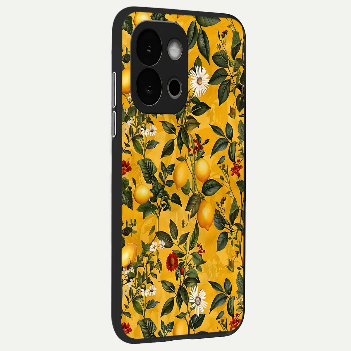 Golden Lemon Field back cover For OnePlus 13S slim fit glass case with vibrant aesthetic design