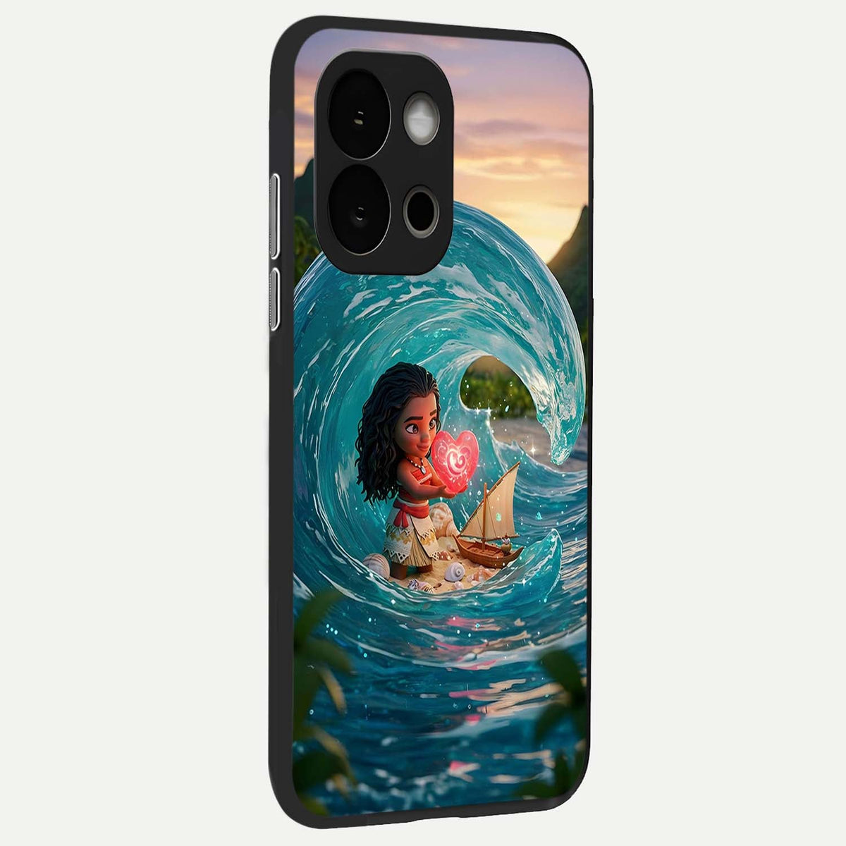 Heart of Ocean back cover For OnePlus 13S slim fit glass case with vibrant aesthetic design