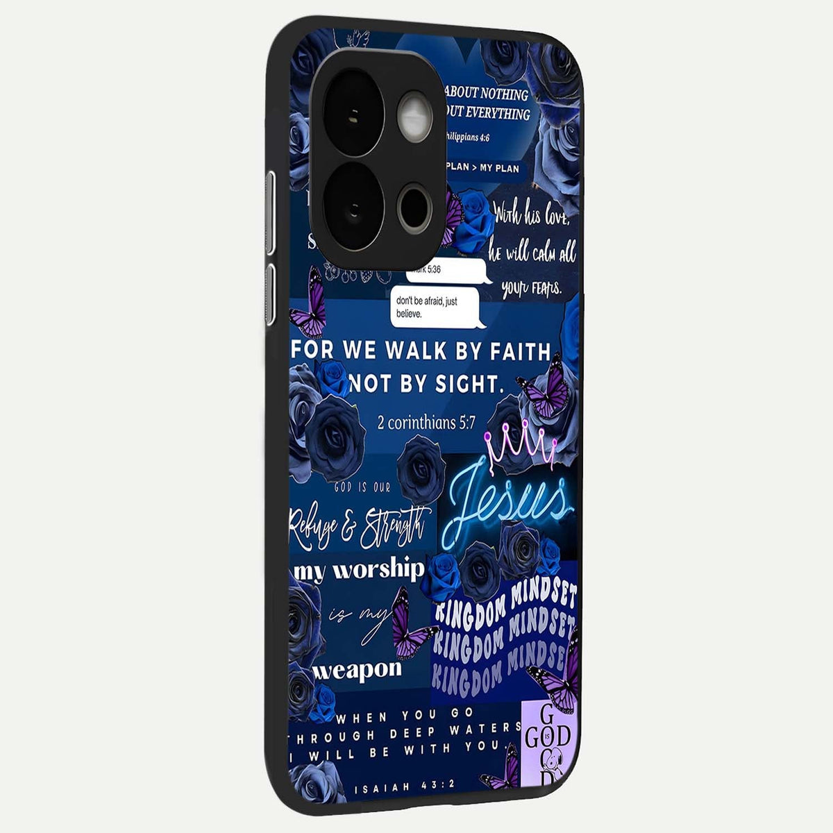 Kingdom Faith Glow back cover For OnePlus 13S slim fit glass case with vibrant aesthetic design
