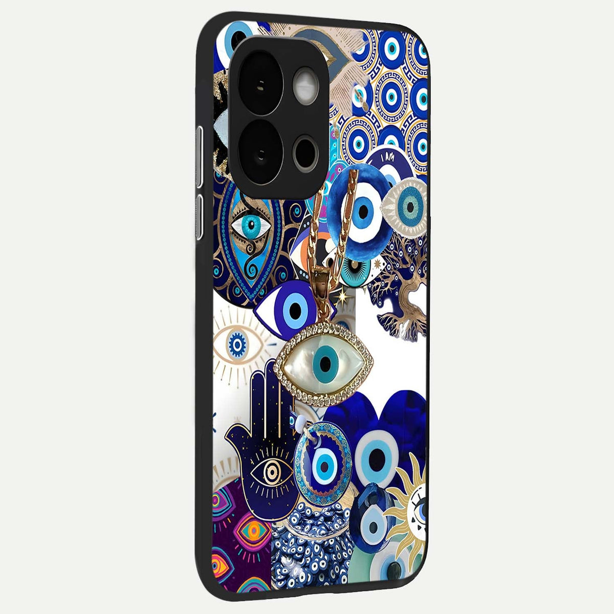 Mystic Charm Eye back cover For OnePlus 13S slim fit glass case with vibrant aesthetic design