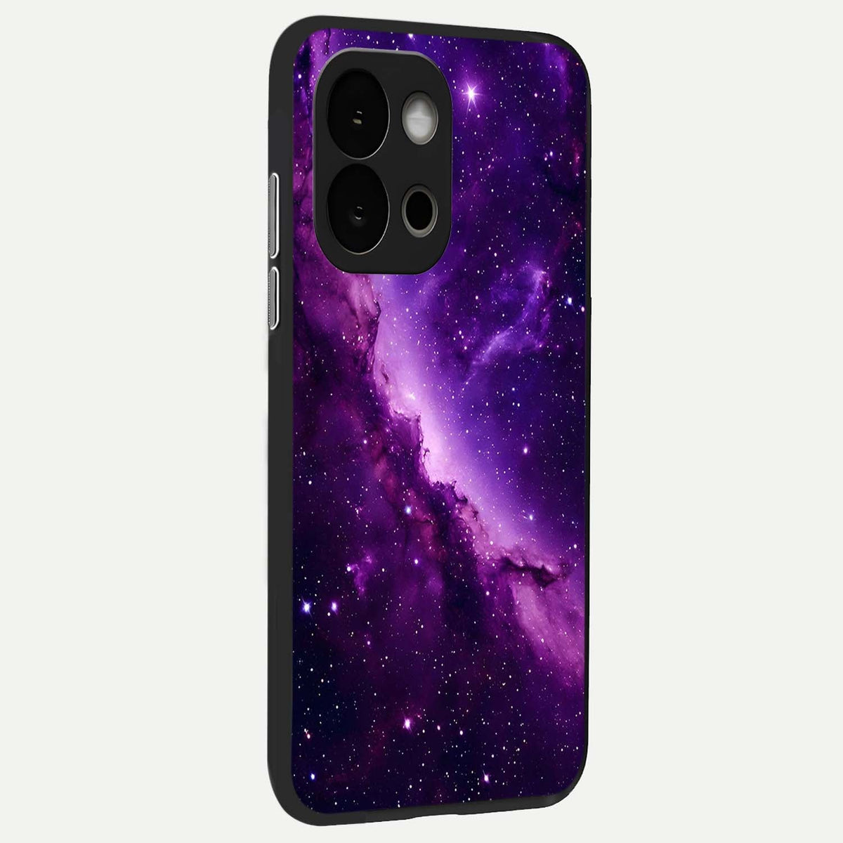 Purple Shade Sky back cover For OnePlus 13S slim fit glass case with vibrant aesthetic design