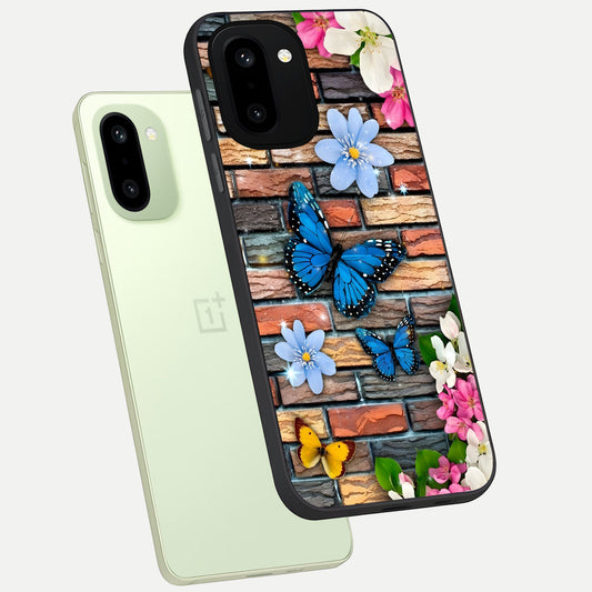 Brick Bloom Flight phone case For Oneplus 15R showing premium glass back cover with detailed artwork