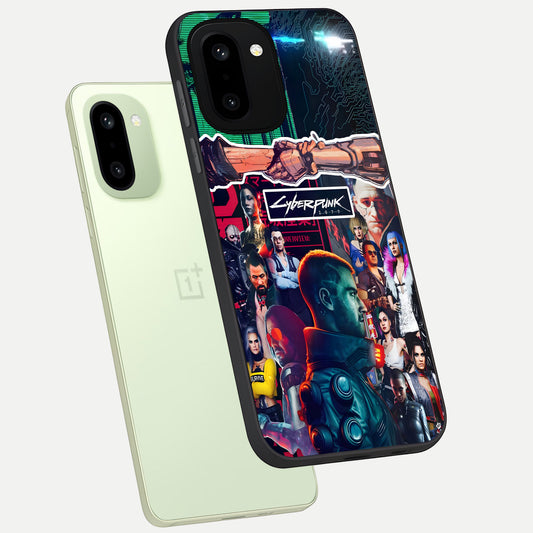 CYBERPUNK Legacy phone case For Oneplus 15R showing premium glass back cover with detailed artwork