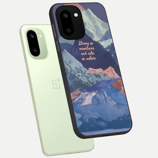 Celestial Mountain Calm phone case For Oneplus 15R showing premium glass back cover with detailed artwork