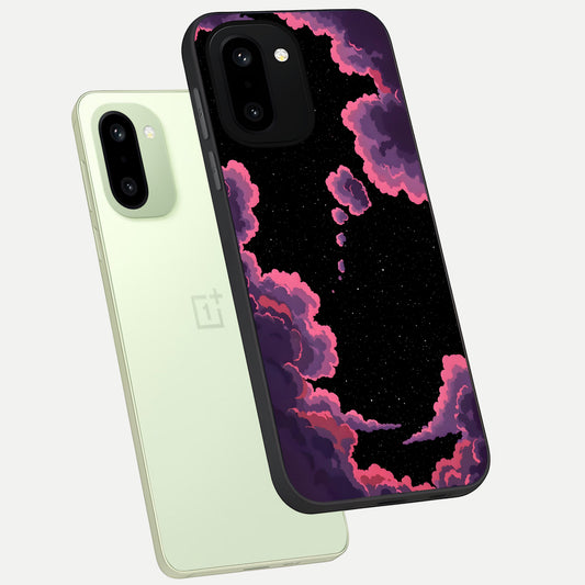 Cosmic Cloud Journey phone case For Oneplus 15R showing premium glass back cover with detailed artwork