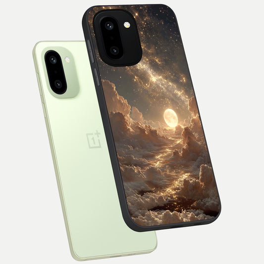 Golden Sky Dream phone case For Oneplus 15R showing premium glass back cover with detailed artwork