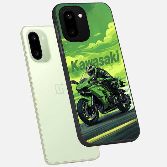 Greenery Sky phone case For Oneplus 15R showing premium glass back cover with detailed artwork