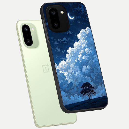 Midnight Sky Serenity phone case For Oneplus 15R showing premium glass back cover with detailed artwork