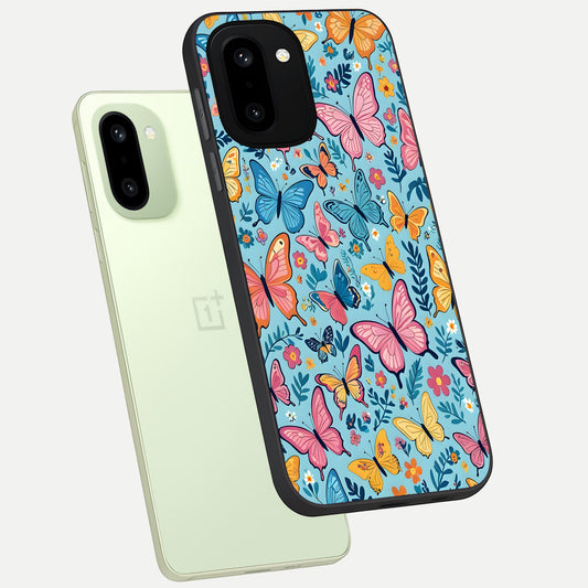 Spring Wing Garden phone case For Oneplus 15R showing premium glass back cover with detailed artwork