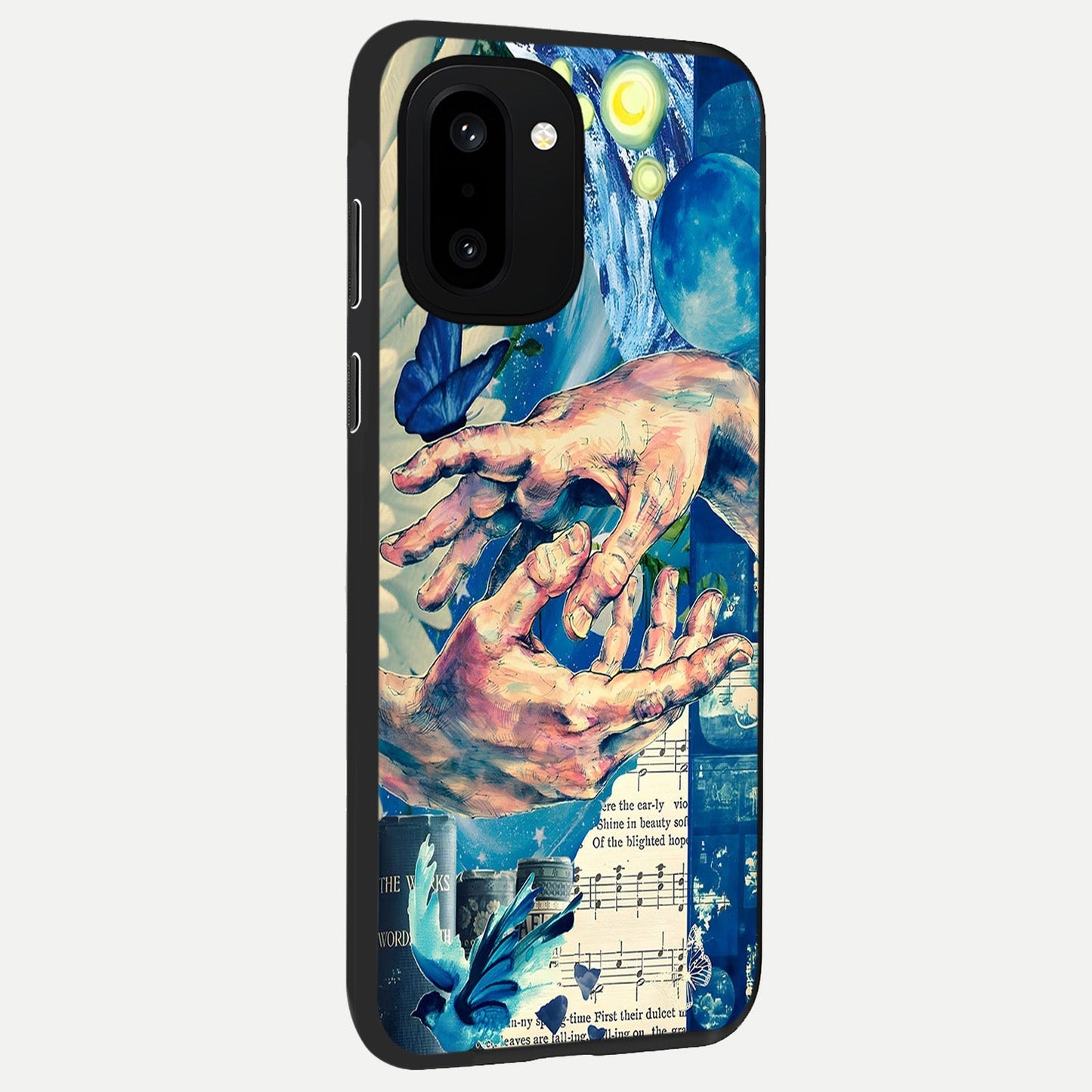 Aesthetic Divider back cover For Oneplus 15R slim fit glass case with vibrant aesthetic design