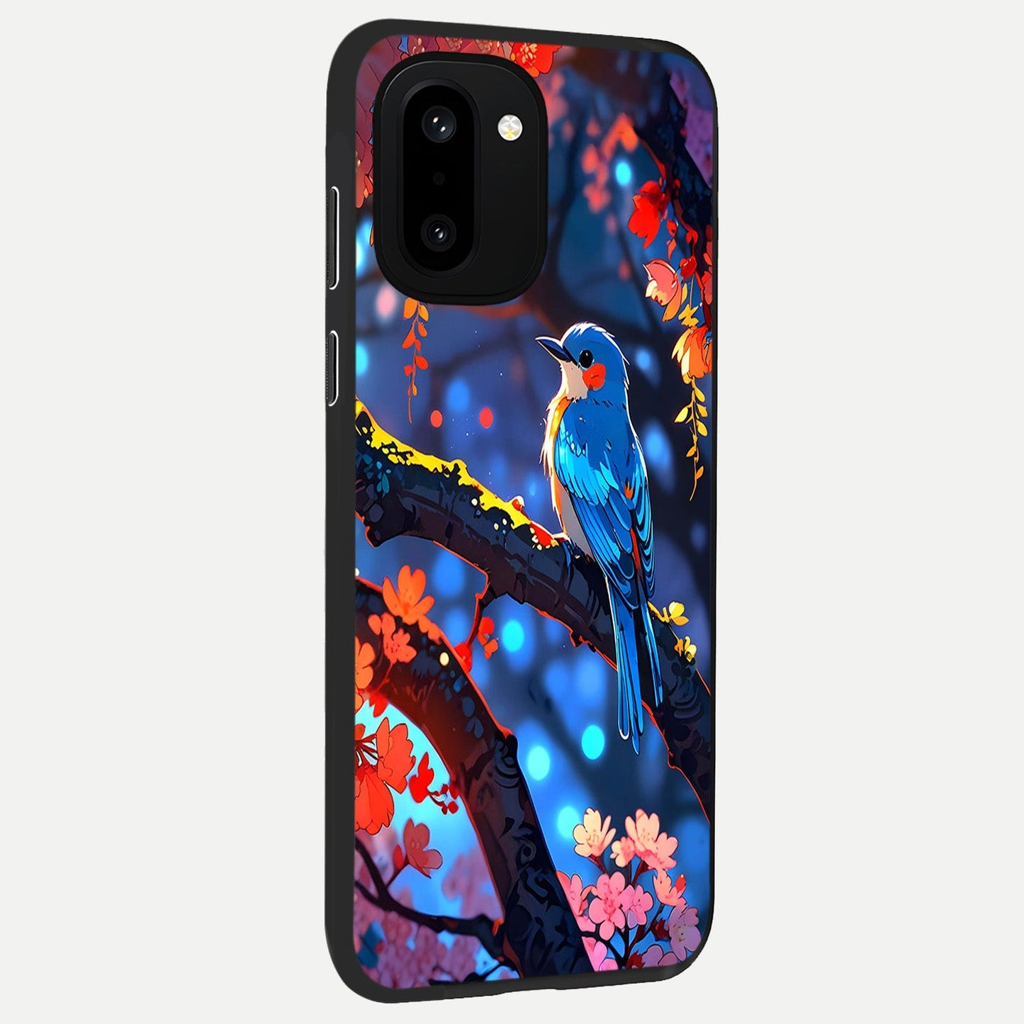 Blooming Water Drift back cover For Oneplus 15R slim fit glass case with vibrant aesthetic design