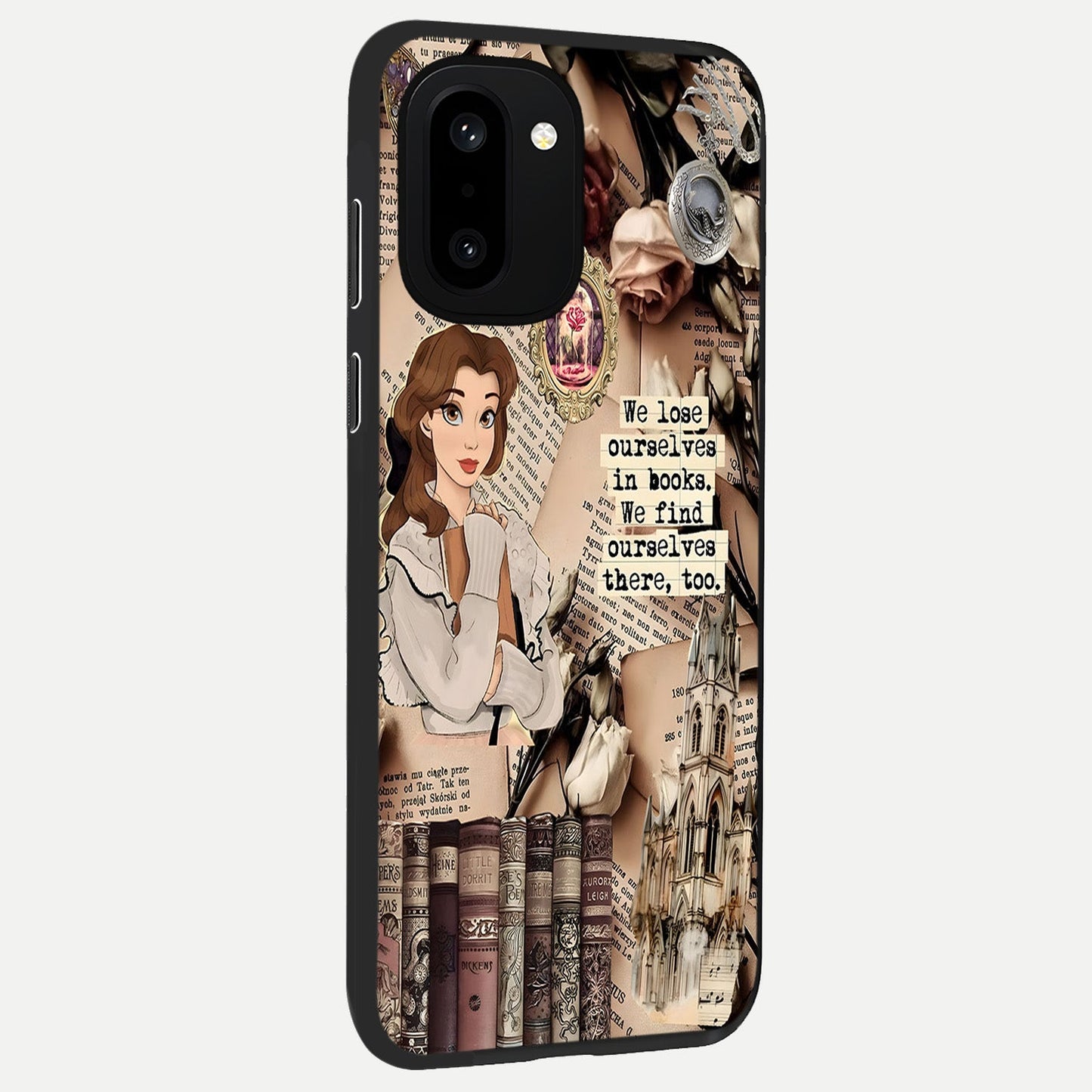 Bookish Dream World back cover For Oneplus 15R slim fit glass case with vibrant aesthetic design