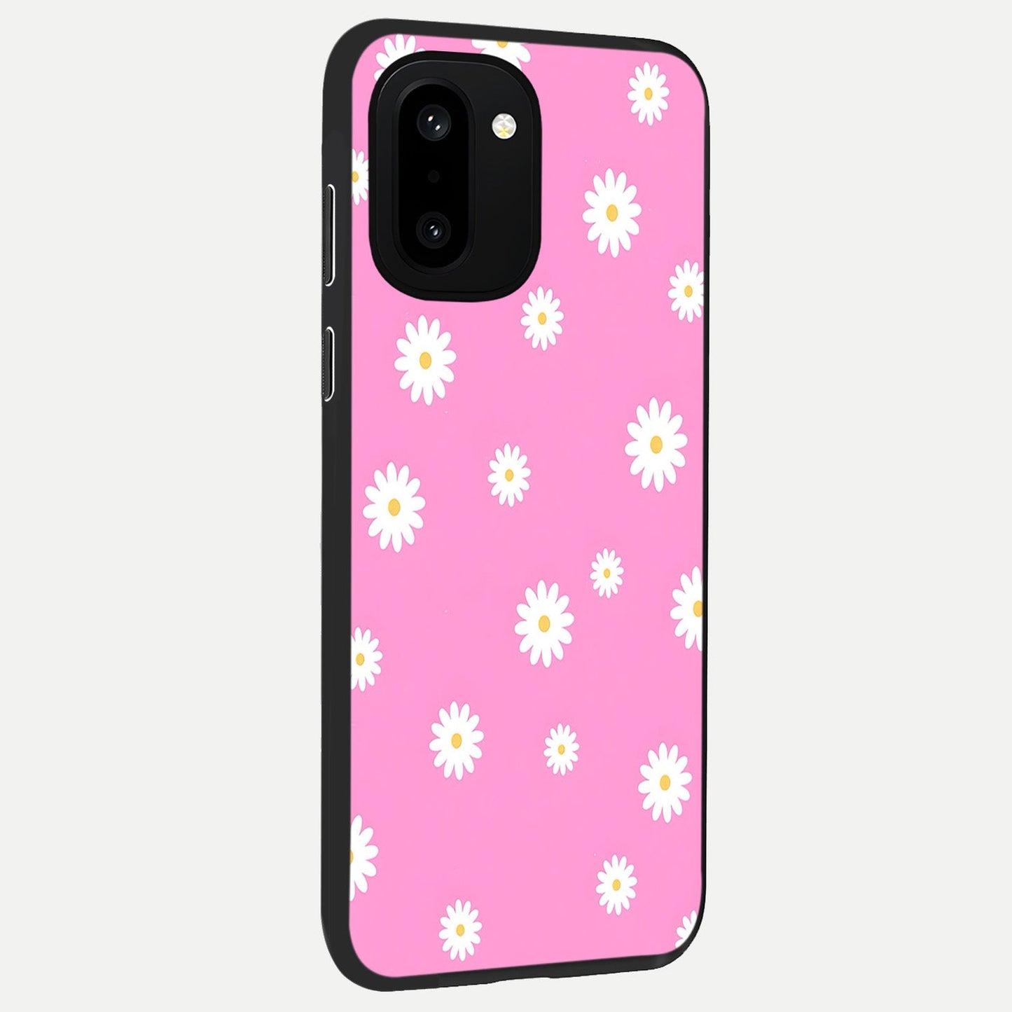 Bubblegum Daisy Pop back cover For Oneplus 15R slim fit glass case with vibrant aesthetic design