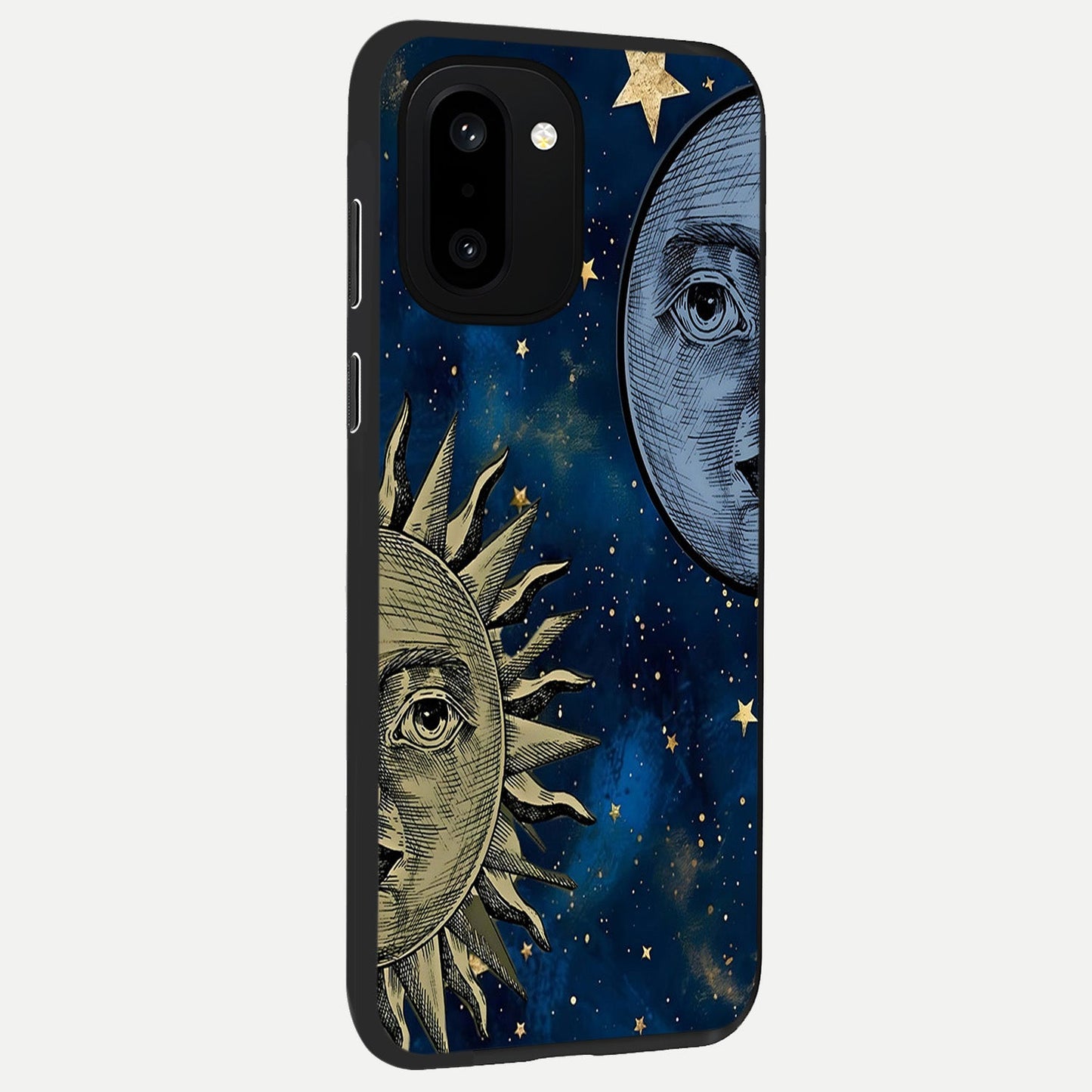 Celestial Moon Magic back cover For Oneplus 15R slim fit glass case with vibrant aesthetic design