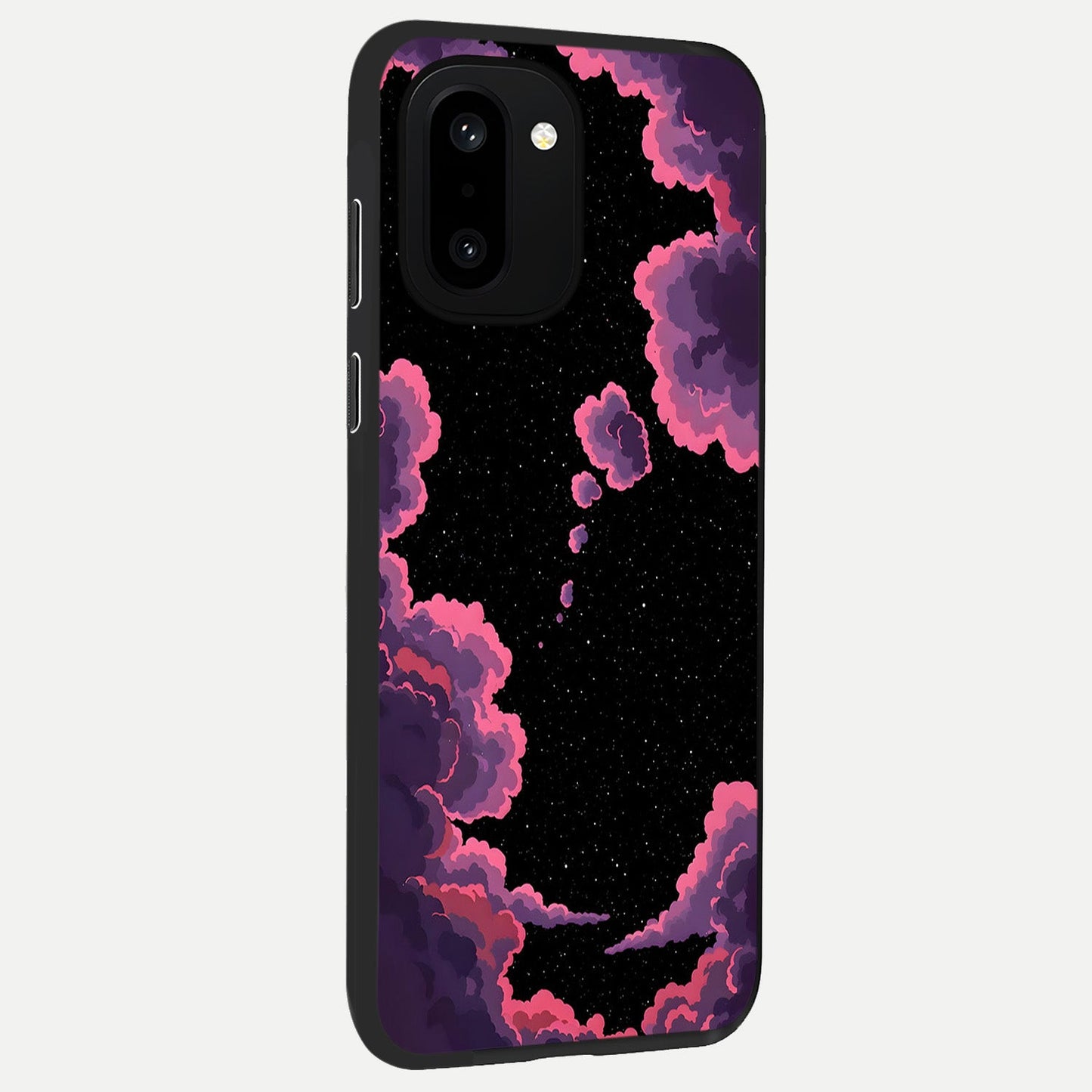 Cosmic Cloud Journey back cover For Oneplus 15R slim fit glass case with vibrant aesthetic design