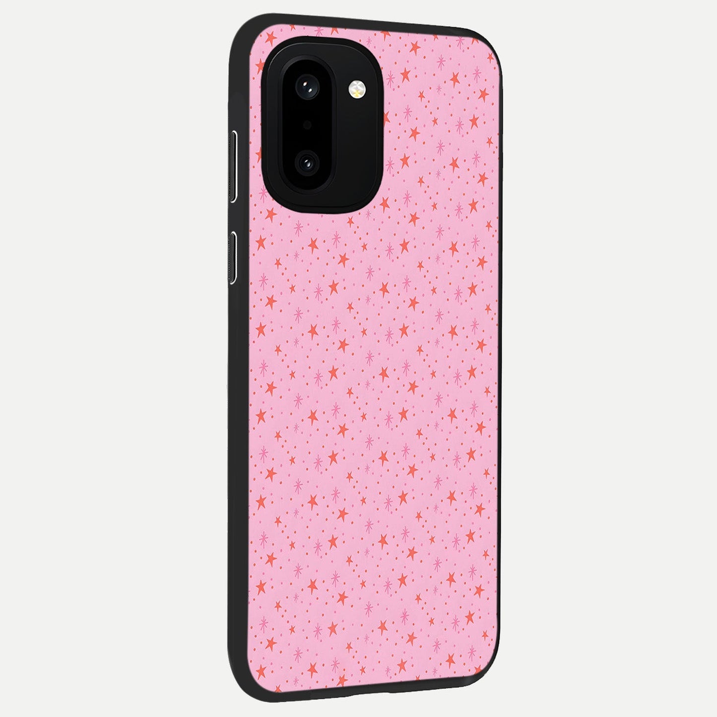 Cosmic Pink Sparkle back cover For Oneplus 15R slim fit glass case with vibrant aesthetic design