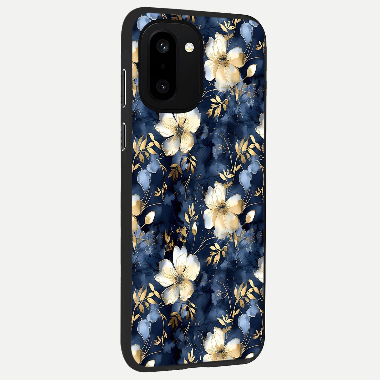 Golden Midnight Bloom back cover For Oneplus 15R slim fit glass case with vibrant aesthetic design