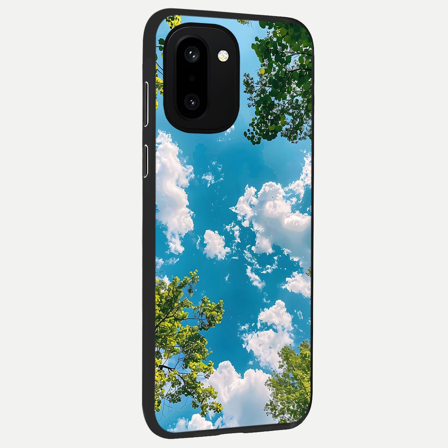 Green Moon Energy back cover For Oneplus 15R slim fit glass case with vibrant aesthetic design