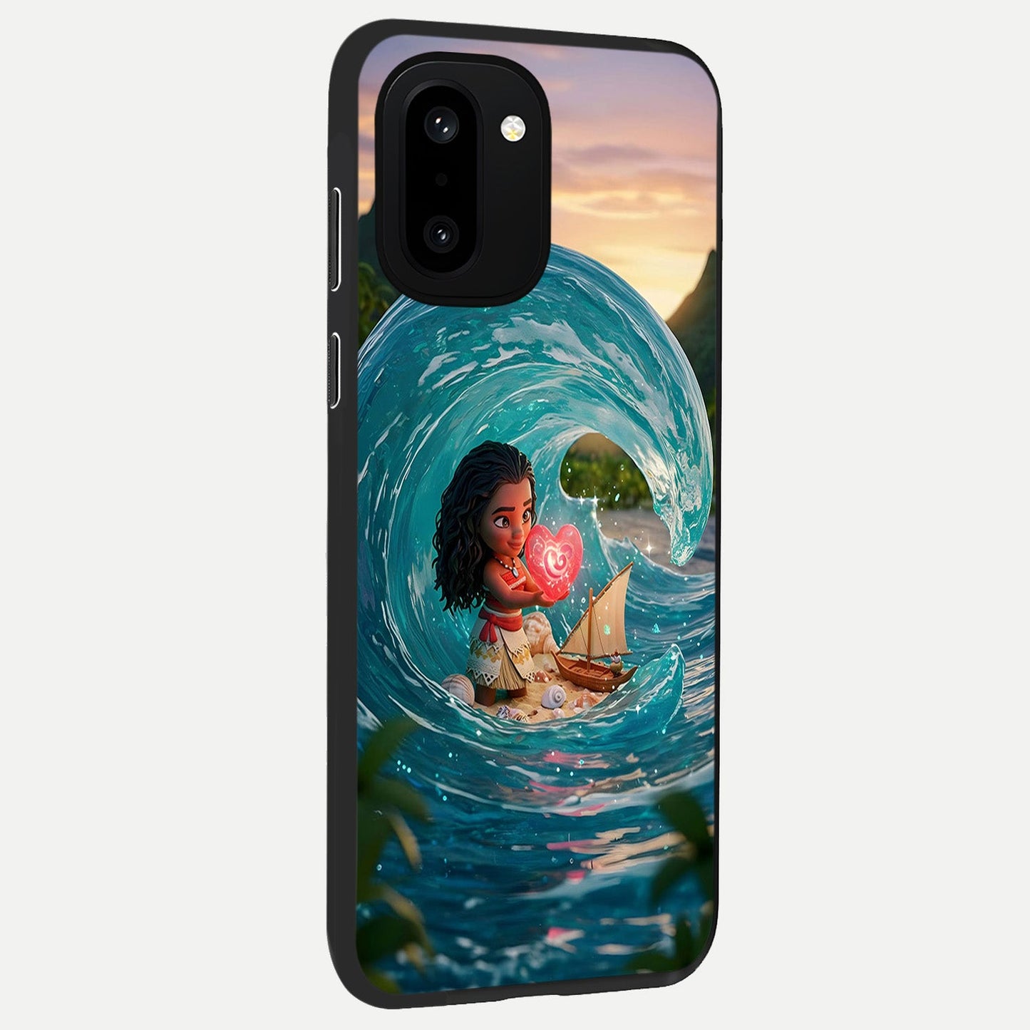 Heart of Ocean back cover For Oneplus 15R slim fit glass case with vibrant aesthetic design