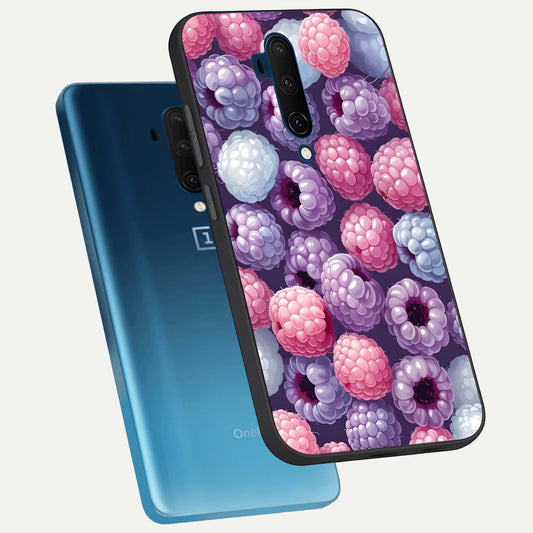 Berry Candy Pop phone case For OnePlus 7T Pro showing premium glass back cover with detailed artwork