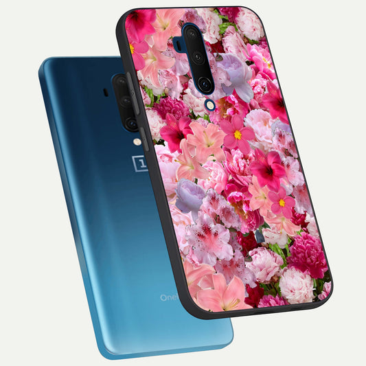 Bloom Crush Fantasy phone case For OnePlus 7T Pro showing premium glass back cover with detailed artwork