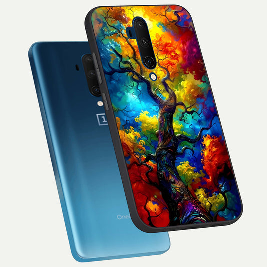 Colorful Soda Bottles phone case For OnePlus 7T Pro showing premium glass back cover with detailed artwork