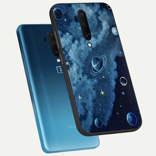 Galaxy Dream Space phone case For OnePlus 7T Pro showing premium glass back cover with detailed artwork