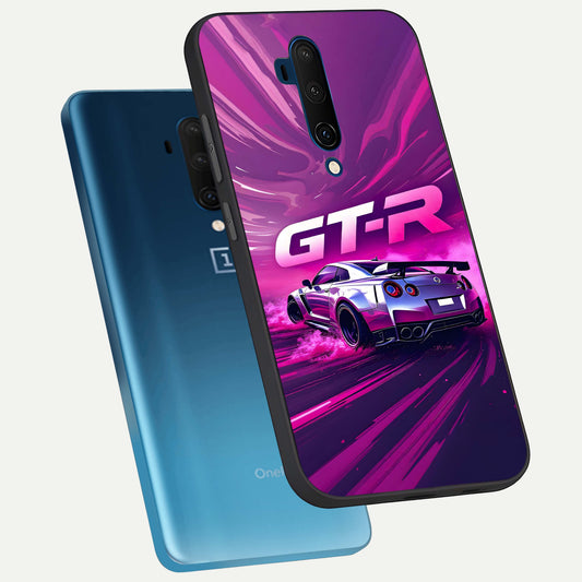 Speed Drift Legend phone case For OnePlus 7T Pro showing premium glass back cover with detailed artwork