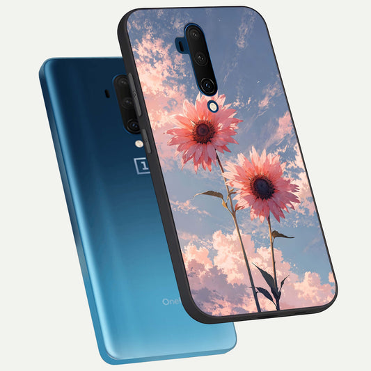 Sun Moon Balance phone case For OnePlus 7T Pro showing premium glass back cover with detailed artwork