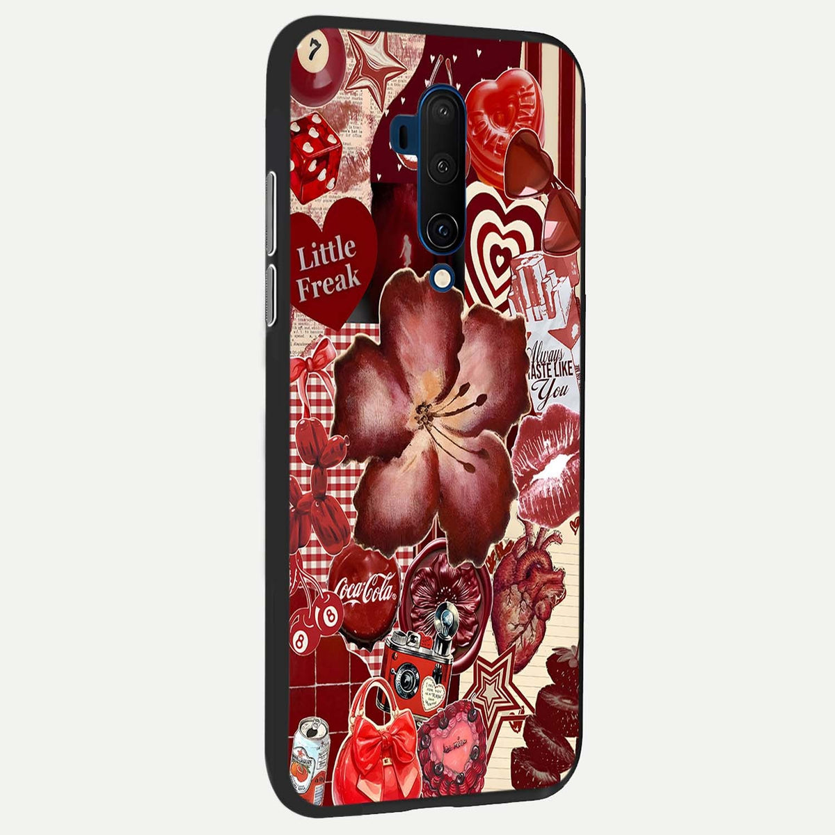 Aesthetic Little Freak back cover For OnePlus 7T Pro slim fit glass case with vibrant aesthetic design