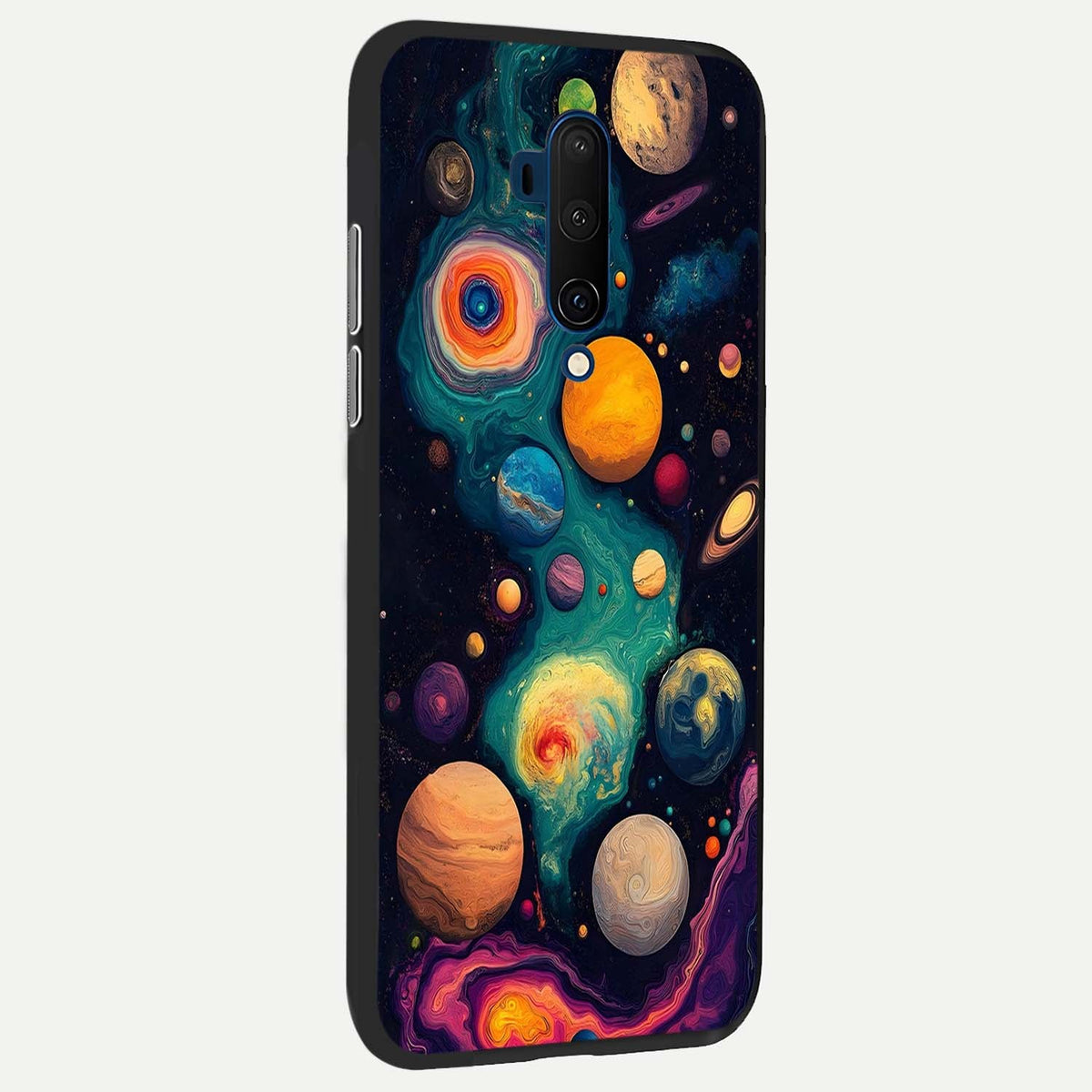 Cosmic Planet Journey back cover For OnePlus 7T Pro slim fit glass case with vibrant aesthetic design