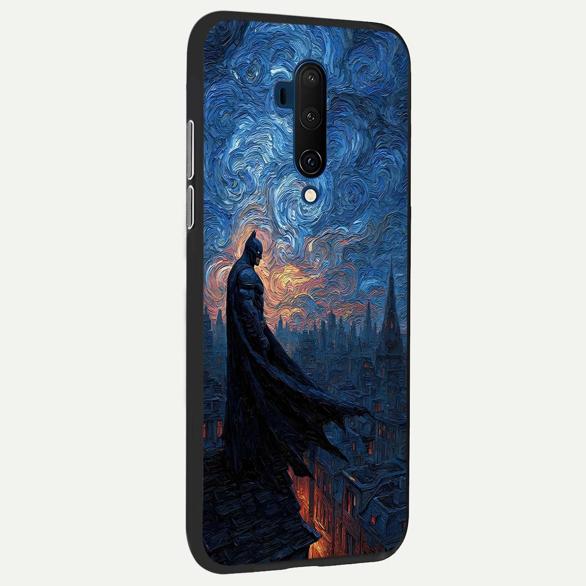 Dark Knight Dusk back cover For OnePlus 7T Pro slim fit glass case with vibrant aesthetic design