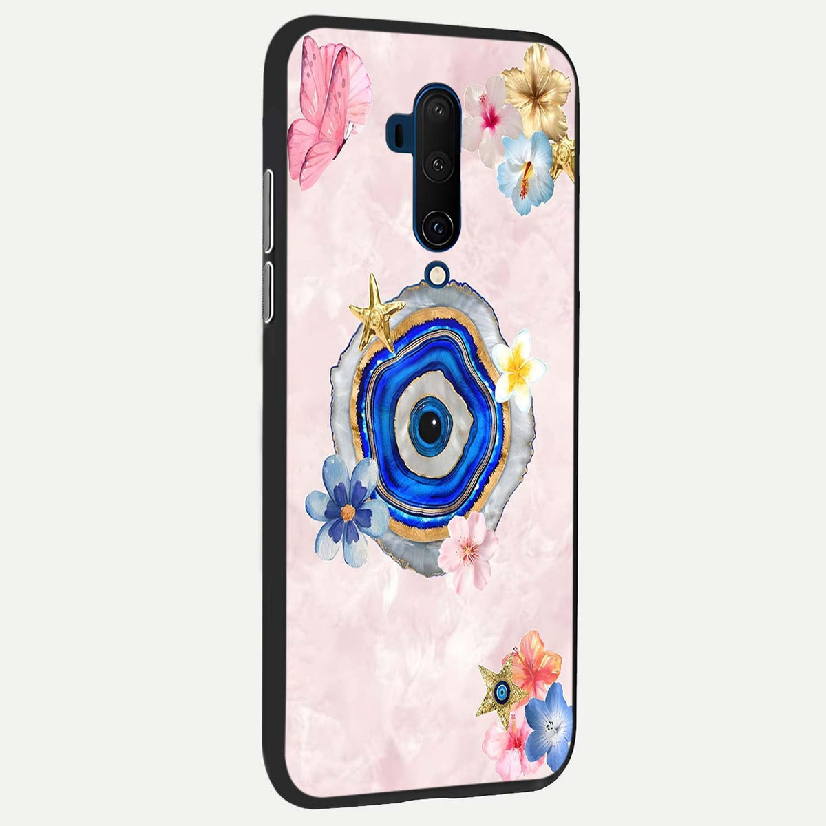 Divine Aura Bloom back cover For OnePlus 7T Pro slim fit glass case with vibrant aesthetic design