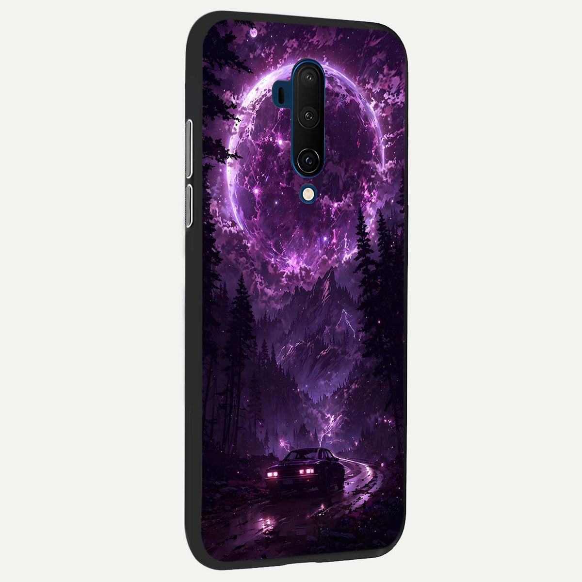 Eternal Cosmic Drive back cover For OnePlus 7T Pro slim fit glass case with vibrant aesthetic design