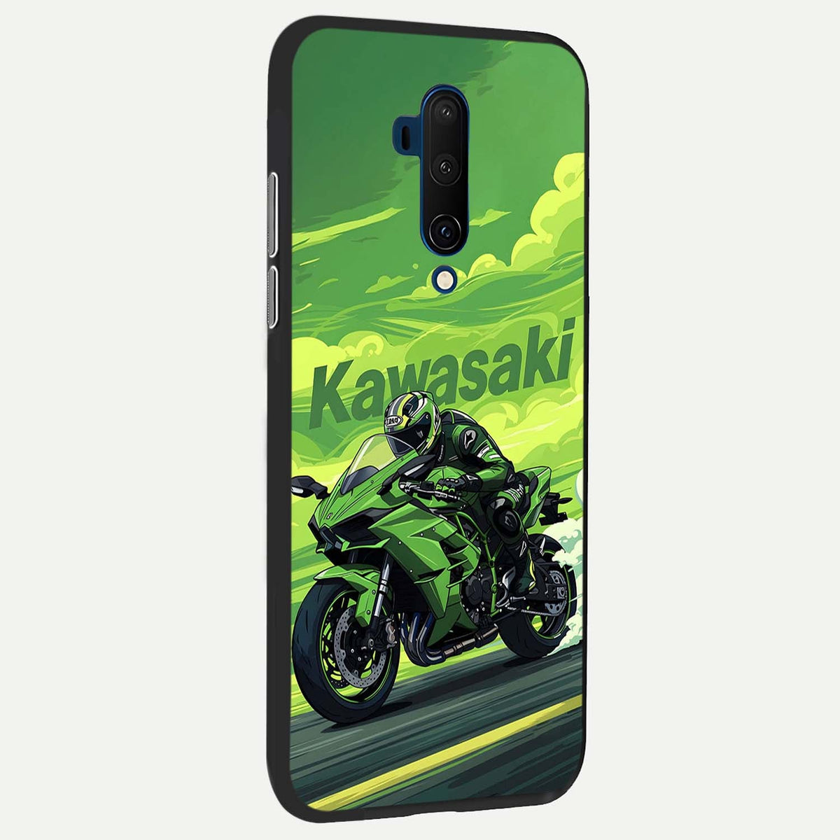 Greenery Sky back cover For OnePlus 7T Pro slim fit glass case with vibrant aesthetic design